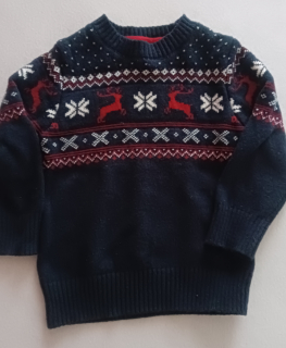 Chlapecký vánoční svetr vel.98/104