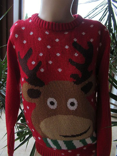 Chlapecký vánoční svetr vel. 140  - Christmas