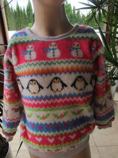 Dívčí vánoční mikina fleece vel. 98 - Next