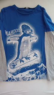 Chlapecké vánoční tričko dlouhý rukáv vel. 158  - George