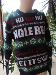 Chlapecký vánoční svetr vel. 140 - Merry Christmas