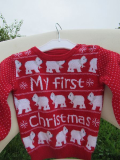 Chlapecký vánoční svetr vel. 74 - George