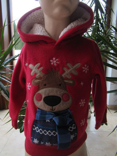 Chlapecká vánoční mikina fleece vel. 98 - George