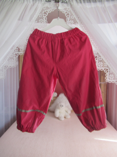 Dívčí růžové nepromokavé s fleecem kalhoty vel. 86/92
