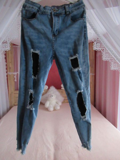 Moderní, perfektní 3/4 kalhoty vel. 38/40 - Denim