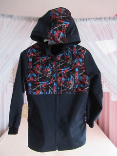 Softshellová bunda Spiderman vel. 140 - Ručně šitá
