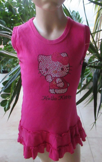 Krátké šaty / Top Hello Kitty vel. 122-128