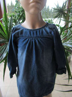 Dívčí riflové šaty dlouhý rukáv vel. 86 - Next