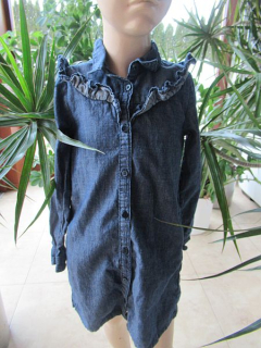 Dívčí riflové šaty dlouhý rukáv vel. 116 - H&M