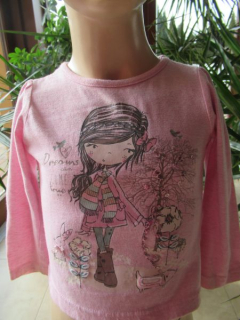 Dívčí tričko s dlouhým rukávem vel. 86 - Nutmeg