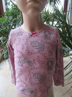 Dívčí pyžamové tričko s dlouhým rukávem vel. 98-104 - H&M