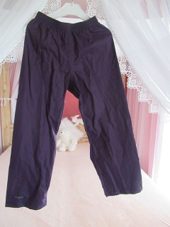 Unisex fialové šusťákové - pláštěnkové kalhoty bez podšívky vel. 128 - Mountain Warehouse