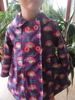 Dívčí nepromokavý kabátek s fleecem vel. 1-2 roky - Lily & Lola