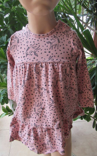 Dívčí šaty s dlouhým rukávem, jednorožcem vel. 86 - Fred&Flo