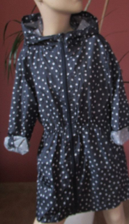 Dívčí šusťáková bunda, kabát s roll-on rukávy vel. 158 - YD