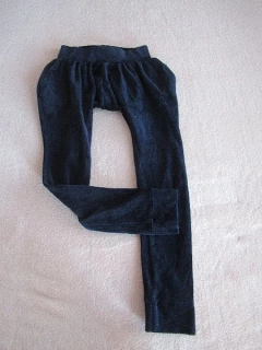 Tmavě modré semišové tepláky vel. 122-128 - Imodeja