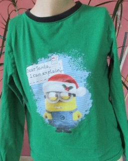 Chlapecké vánoční tričko vel. 128-134 - Minion