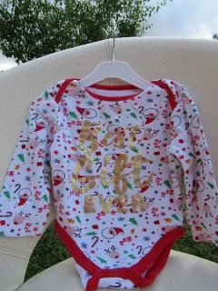 Dívčí vánoční body s dlouhým rukávem vel. 80 - Pep&Co