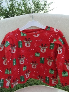 Unisex vánoční tričko s dlouhým rukávem vel. 86 - F&F