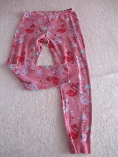 Dívčí růžové pyžamové kalhoty s plameňáky vel. 134 - George