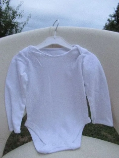 Unisex bílé body s dlouhým rukávem vel. 86 - George