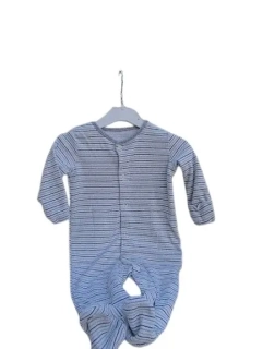 Chlapecký modrošedý pruhovaný overal vel. 68 - Matalan