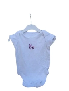 Dívčí bílé body s růžovofialovým obrázkem medvídků vel. 74 - George